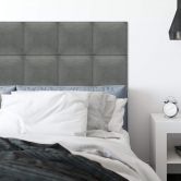Stoffen Wandpanelen Mollis grijs 30x30 cm 