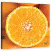 Leinwandbild, Obst Orange Makro 