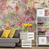 Fototapete Wilde Blumen Collage 