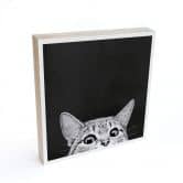 Holzbild zum Hinstellen - Graves - Are you asleep yet - 15x15 cm 