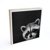 Holzbild zum Hinstellen - Graves - Racoon - 15x15 cm 