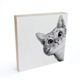 Houten Decoratieblok Graves - Sneaky Cat 