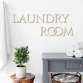 Lettres décoratives en placage bois de peuplier - Laundry Room 