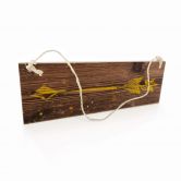 Holzschild Pfeil Gelb 