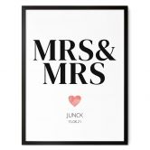 Personalisiertes Poster Mrs & Mrs - Klassisch 