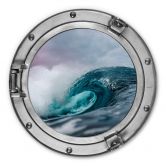 Alu-Dibond 3D Optik - Das tosende Meer - Rund 