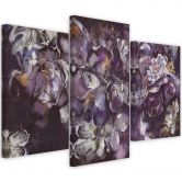 Leinwandbild 3 teilig, Iris Blume 