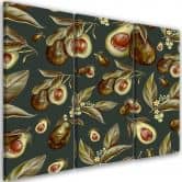Leinwandbild 3 teilig, Avocado -Hälften 