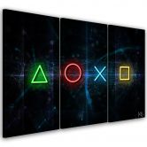 Leinwandbild 3 teilig, Tasten für den Controller 