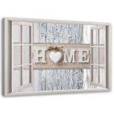 Canvasbillede, vindue Hjem Shabby Chic 