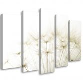Leinwandbild 5 teilig, Gebläse Blumen Natur 