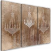 Leinwandbild 3 teilig, Kronleuchter 
