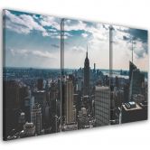 Leinwandbild 3-teilig, New York Stadt Panorama 