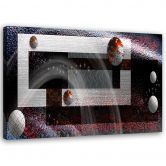 Leinwandbild, Abstrakt Kreise wie gemalt 3D 