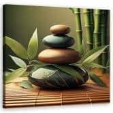 Leinwandbild Zen-Spa-Steine 