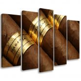 Leinwandbild 5 teilig, Kubanische Zigarre 