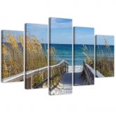 Leinwandbild 5 teilig, Meer Strand Natur 