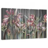 Leinwandbild 5 teilig, Iris Blumen 