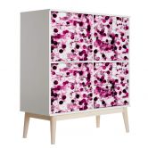 Möbelfolie, Dekofolie - abwischbar - Pink Dots 