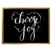 Poster Choose Joy - schwarz negativ 