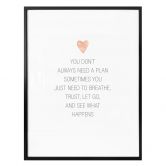Poster Confetti & Cream - You don't always need a plan 