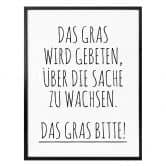 Poster Das Gras wird gebeten über die Sache zu wachsen. 