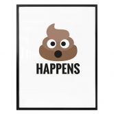 Poster - Emojione - Shit happens 