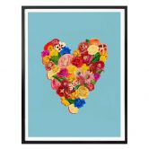 Poster Frida Floral Studio - Heart Floral 
