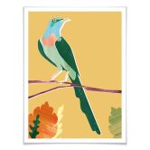 Poster Goed Blauw - Tropischer Vogel 