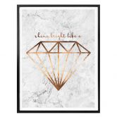 Plakat - Kobber - Shine bright like a diamond 