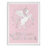 Poster Kvilis - Unicorn always believe in you - Einhorn mit Flügeln 