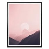 Poster Lever du soleil rose 