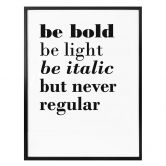 Poster - Be bold 