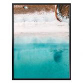 Poster Vue du ciel : plage de sable blanc 