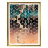 Poster Fredriksson - Goldgrüne Geometrie 
