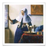 Poster Vermeer - Jeune femme avec la carafe d’eau 