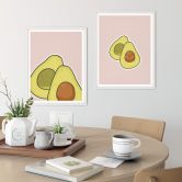 Poster-Set mit Bilderrahmen Avocado Lover (2er Set) 
