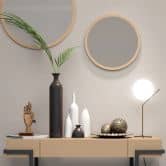 Moderne PVC-freie Uni-Vliestapete in beige 