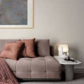 Moderne PVC-freie Uni-Vliestapete in beige 