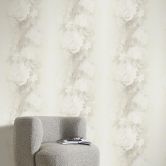 Vliestapete, Blumenmotivtapete Aurora helltaupe 