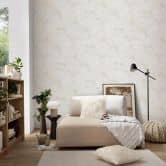 Vliestapete, Blumenmotivtapete Aurora beige 