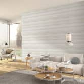 Ikke-vævet tapet, grafisk tapet Aurora taupe 