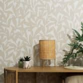 Vliestapete, Blumenmotivtapete La Terrasse taupe, creme 