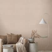 Tapete aus Vlies Uni Beige mit feiner Leinenstruktur dezent modern und zeitlos elegant 