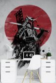 Fototapete, Samurai mit einem Schwert 