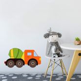 Sticker mural - Camion mélangeur de ciment 