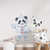 Wandtattoo Panda im All 