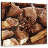 Leinwandbild, Schokolade mit Anis 