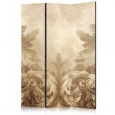 Paravent, Raumteiler freistehend, Trennwand - Carved Baroque Ornaments - Rich Composition in Sepia Colors 