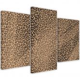Leinwandbild 3 teilig, Leopard Leopard Pelfpatches Muster 